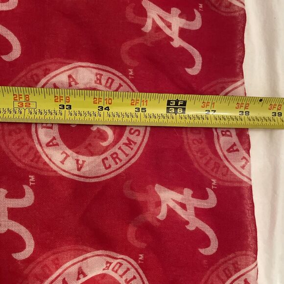 Alabama Crimson Tide Red Logo Infinity Scarf One Size Sheer Roll Tide Football - Picture 4 of 9